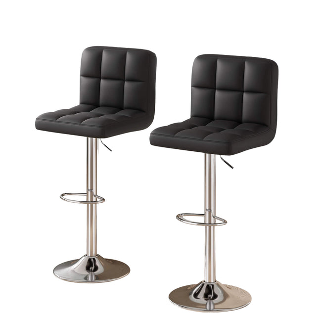 Modern PU Leather Adjustable Bar Stools Set of 4