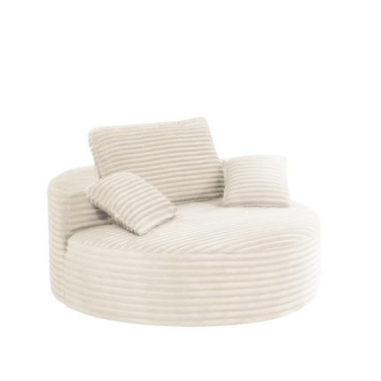 56.3" Oversized Round Chaise Lounge Sofa