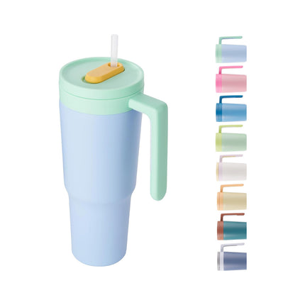 40oz Triple-Insulated Stainless Steel Tumbler with Straw & Infuser
