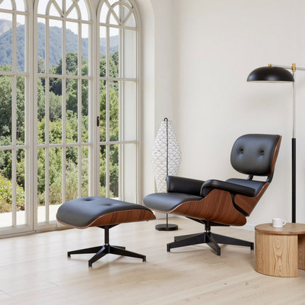 Real Leather Recliner Accent Chair