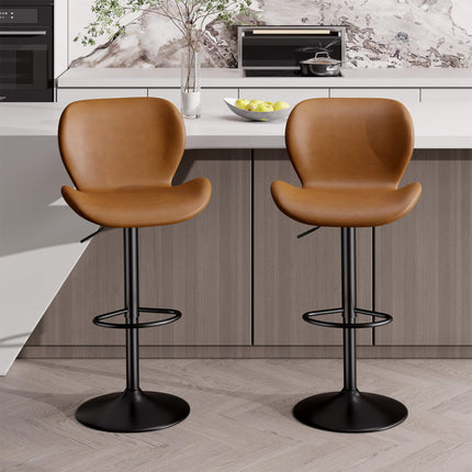 Adjustable Height Swivel Bar Stools Set of 2