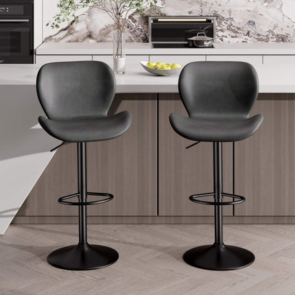 Adjustable Height Swivel Bar Stools Set of 2