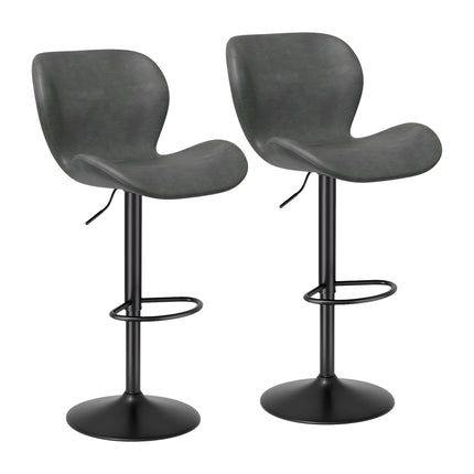 Adjustable Height Swivel Bar Stools Set of 2