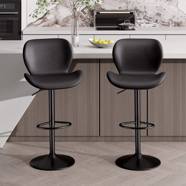 Adjustable Height Swivel Bar Stools Set of 2