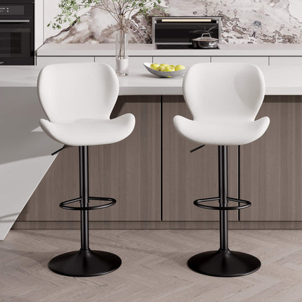 Adjustable Height Swivel Bar Stools Set of 2