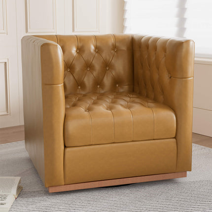 PU Leather 360 Swivel Accent Chair Set of 2