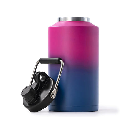 128oz Stainless Steel Insulated Gallon Water Bottle Leak-Proof Sweat-Free