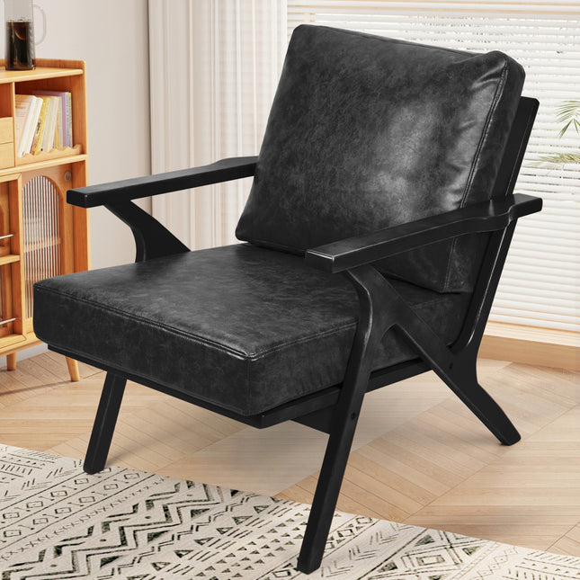 Mid-Century Modern Lounge Chair with Ottoman