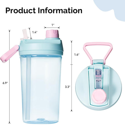 12oz BPA-Free Kids Water Bottle Leak-Proof with Straw & Handle