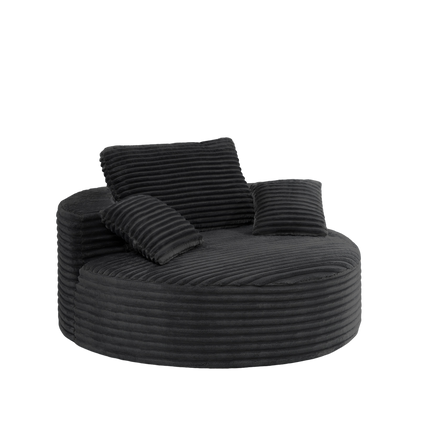 56.3" Oversized Round Chaise Lounge Sofa