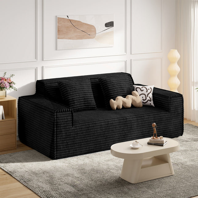 75" Corduroy Loveseat Sofa