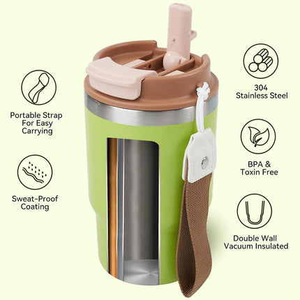16oz Stainless Steel Vacuum Coffee Tumbler Leak-Proof with Lid