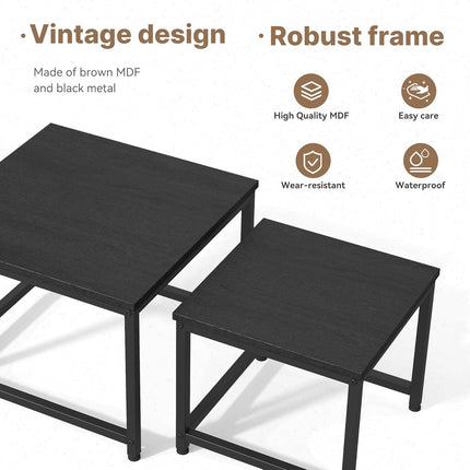 Square Nesting Coffee Table Set