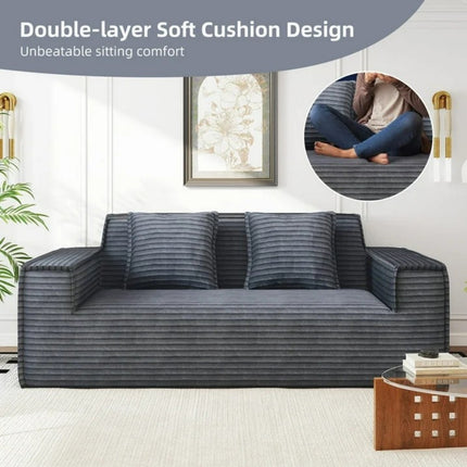 75" Corduroy Loveseat Sofa