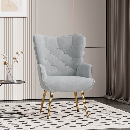 Mid Century Modern Velvet Accent Chair
