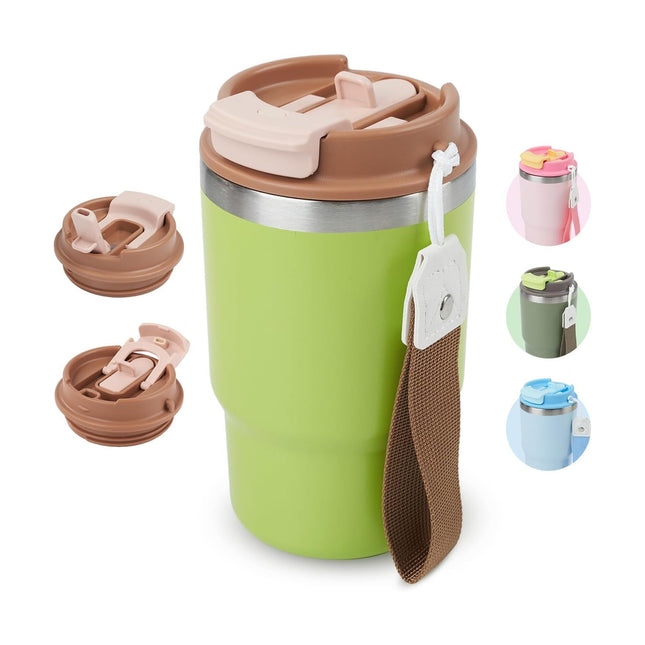 16oz Stainless Steel Vacuum Coffee Tumbler Leak-Proof with Lid