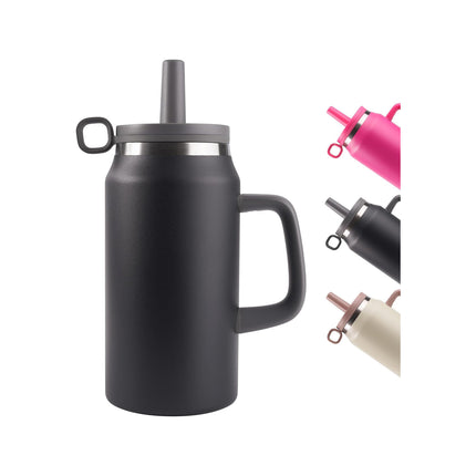 32oz Stainless Steel Water Bottle Insulated Leak-Proof with Straw & Handle