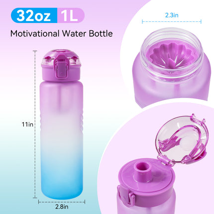 32oz BPA-Free Water Bottle Leak-Proof with Handle & Fruit Infuser