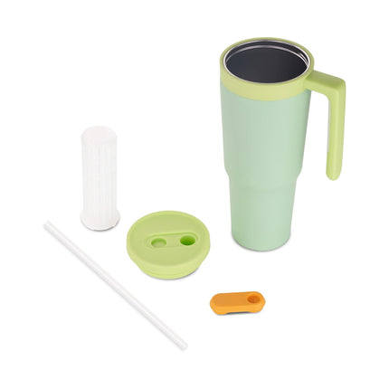 40oz Triple-Insulated Stainless Steel Tumbler with Straw & Infuser