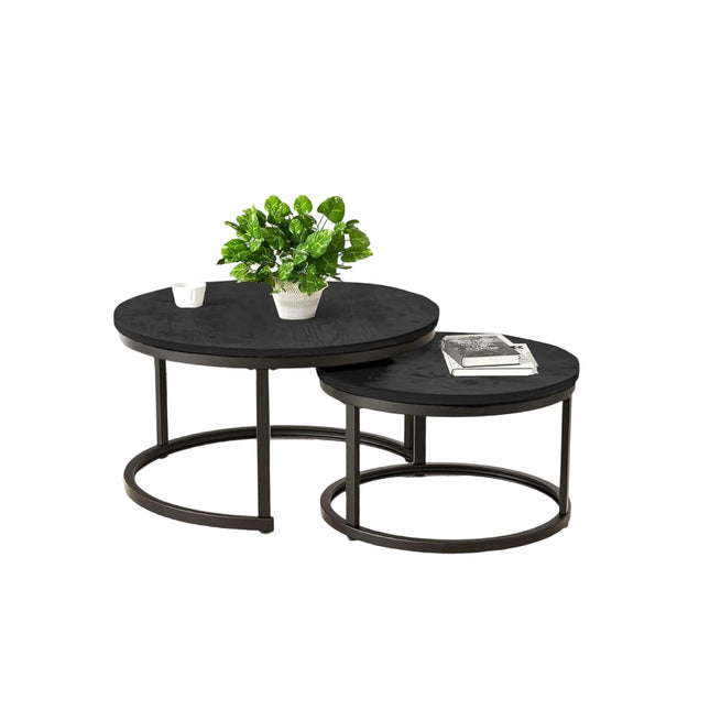 Round Nesting Coffee Table Set