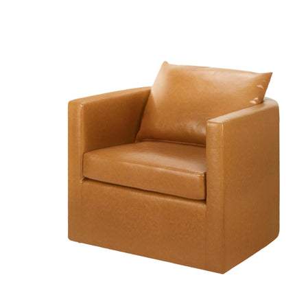 PU Leather Upholstered Swivel Accent Chairs