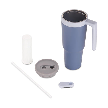 40oz Triple-Insulated Stainless Steel Tumbler with Straw & Infuser