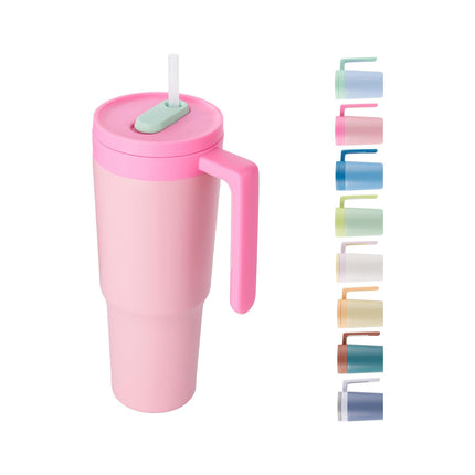 40oz Triple-Insulated Stainless Steel Tumbler with Straw & Infuser