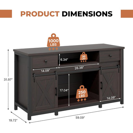 75-120 Gallon Fish Tank Stand with Power Outlet