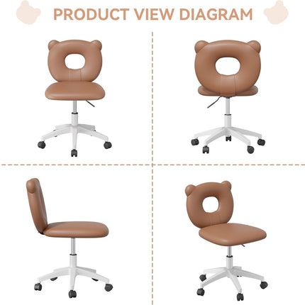 Adjustable Child Desk Chair with Wheels& Back