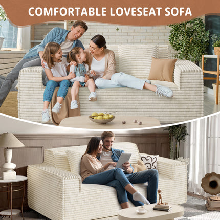 75" Corduroy Loveseat Sofa
