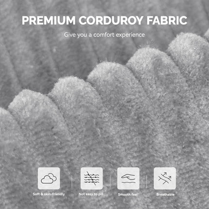 Modern Style Curved Upholstery Corduroy Sofa