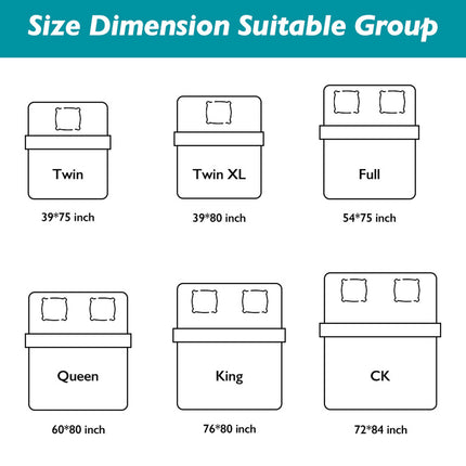 Full-Size Memory Foam Mattress Topper 4" Dual-Layer