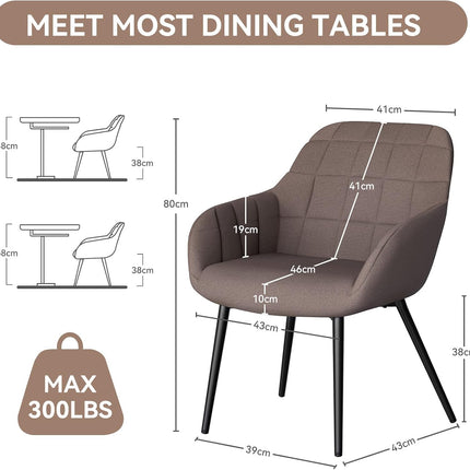 Modern Comfy Dining Chairs Set of 2