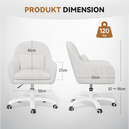 Adjustable Height Office Chair Vanity Swivel Chair