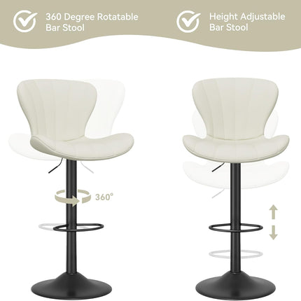 Modern Swivel Bar Chairs Set of 4