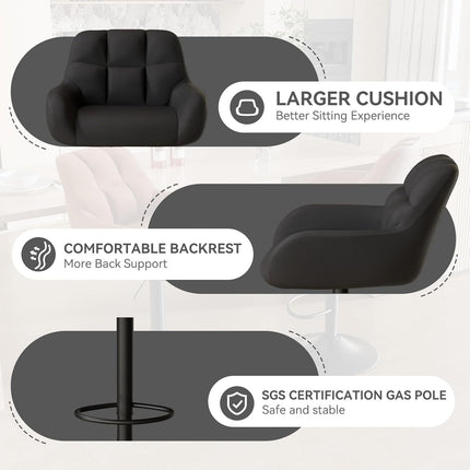 Swivel Height Adjustable Bar Stools Set of 2