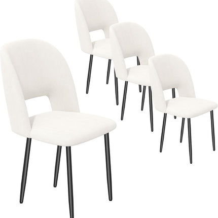 Corduroy Fabric Simple Style Dining Chair Set of 4