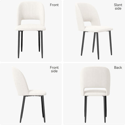 Corduroy Fabric Simple Style Dining Chair Set of 4