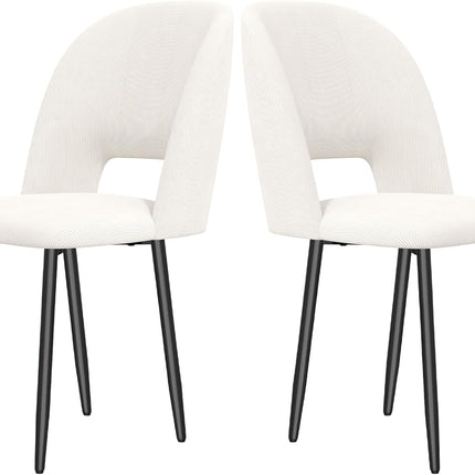 Corduroy Fabric Simple Style Dining Chair Set of 4