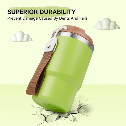 16oz Stainless Steel Vacuum Coffee Tumbler Leak-Proof with Lid