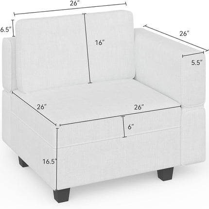 37" Armchair with Pillows