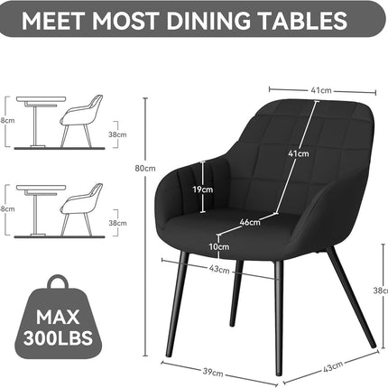 Modern Comfy Dining Chairs Set of 2