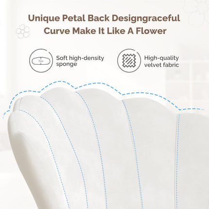 Modern Petal Backrest Accent Chair