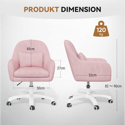 Adjustable Height Office Chair Vanity Swivel Chair