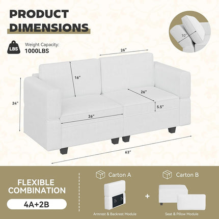 37" Armchair with Pillows