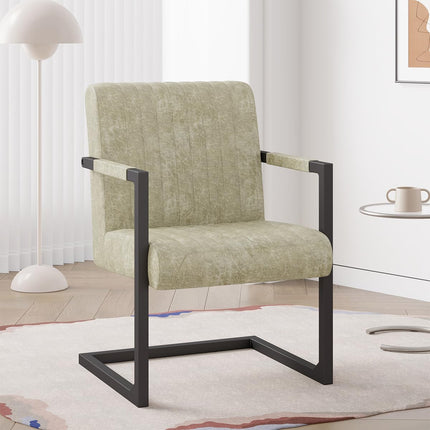Modern Leather Upholstered Dining Chairs Set of 2