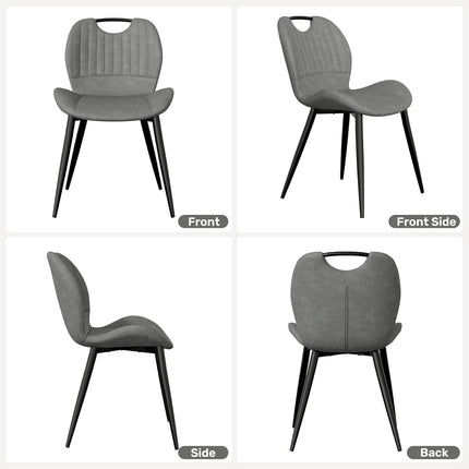 PU Material Dining Chairs Set of 6