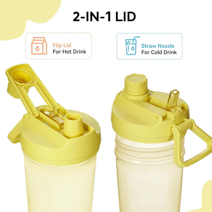 12oz BPA-Free Kids Water Bottle Leak-Proof with Straw & Handle