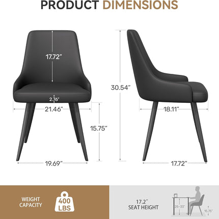 Modern Thick Cushion Dining Chairs Set of 6