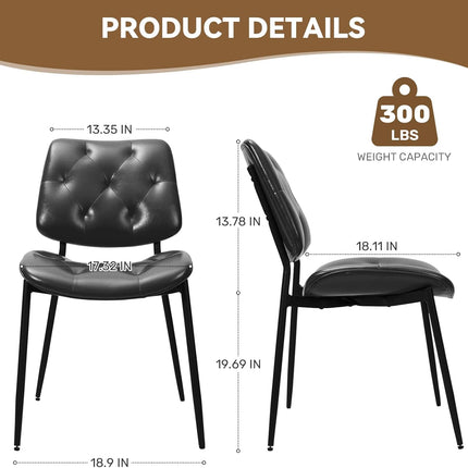 Mid-Century Modern Dining Chairs Set of 2